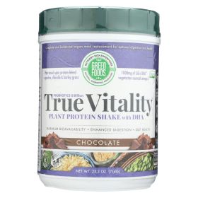 Green Foods True Vitality Plant Protein Shake With Dha Chocolate - 25.2 Oz