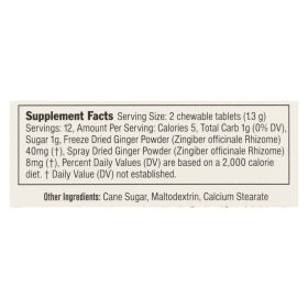 Ginger People Ginger Rescue - Strong - 24 Chewable Tablets - Case Of 10