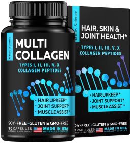 Multi Collagen Pills Collagen Supplements for Women Men Bovine Collagen For Joints Bone Supplements Hydrolyzed Collagen Made In USA Non GMO Gluten Fre