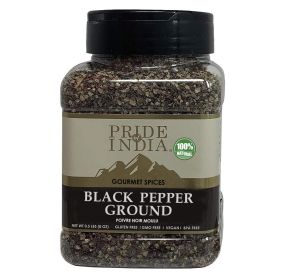 Pride of India ‚Äì Black Pepper Ground ‚Äì Ideal for Gourmet Dishes/ Soups/ Stews/ Rubs ‚Äì Fresh & Preservatives Free ‚Äì Warming Spice ‚Äì Easy to S