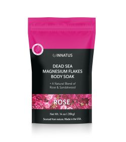 "Pure Dead Sea Magnesium Flakes Restful Soak ‚Äì Relaxing & Replenishing 14oz Bath Soak ‚Äì Infused with Rose & Sandalwood Oils for Deep Relaxation &