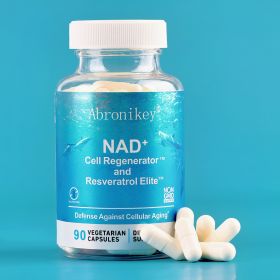 Abronikey NAD Cell Regenerator And Resveratrol Elite - Nads Niacinamide Riboside Supplement - With Trans- Resveratrol, Quercetin - Energy,Focus- 90 Ca