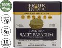 Pride Of India - Salty Black Bean Namkeen Papadum Lentil Crisp - 10 count (3.53oz - 100gm) - Lentil Chips, Gluten-Free Crackers, Healthy Snacks