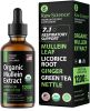 Organic Mullein Drops for Lungs Respiratory Support & Mucus Relief Lung Detox for Smokers: Mullein Leaf Extract Licorice Ginger Oregano & Nettle Leaf