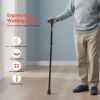 Walking Cane Folding Walking Stick with 5-Level Adjustable Height Anti-Slip Tip