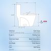 One-Piece Toilet, 1.1/1.60 GPF Water-Efficient Dual-Flush Elongated Comfort Height Floor Mounted, Standard-Size Toilet with Soft Closing Seat Included