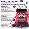 Magnesium Glycinate Gummies for Adults Chewable Magnesium Glycinate 400mg with Magnesium Malate Taurine Sugar Free Magnesium Wellness Support and Rela