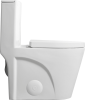 One-Piece Toilet, 1.1/1.60 GPF Water-Efficient Dual-Flush Elongated Comfort Height Floor Mounted, Standard-Size Toilet with Soft Closing Seat Included