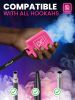 Pink Hookah Pump with 1300 mAh Rechargeable Battery Electric Hookah Air Pump Kit with Led Light Mini Hookah Pump Starter Universal Shisha Starter Kit