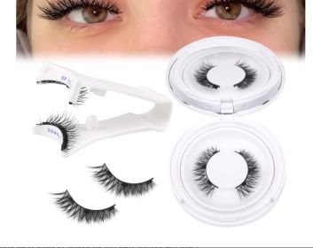 Magnetic Suction False Eyelashes Little Devil Supernatural Magnet Suit (Option: UBS093-2pair Eyelash Plus White Clip)