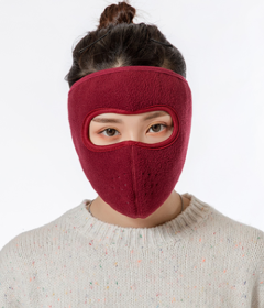 Autumn and winter dust masks breathable warm and cold (Color: Wine Red)