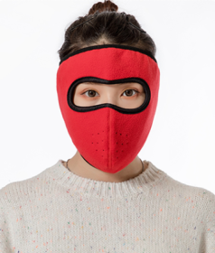 Autumn and winter dust masks breathable warm and cold (Color: Red)