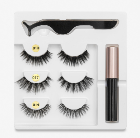 A Pair Of False Eyelashes With Magnets In Fashion (Option: 5PC Mixed C)