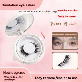 Magnetic Suction False Eyelashes Little Devil Supernatural Magnet Suit (Option: UBS063-2pair Eyelash Plus White Clip)