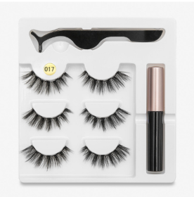 A Pair Of False Eyelashes With Magnets In Fashion (Option: 5PC 017 style)