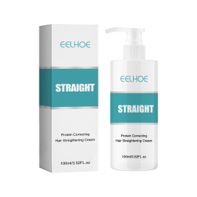 EELHOE Protein Corrective Straightening Cream Smoothing Frizz Repairing Damaged Hair Leave-In Smoothing Conditioner (Option: 1pcs)