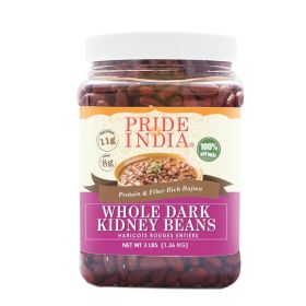 Pride Of India - Indian Whole Dark Kidney Beans - Protein & Fiber Rich Rajma (size: 3 LB)